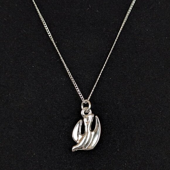 V. Sterling Dainty Dove Pendant Necklace - Picture 3 of 5